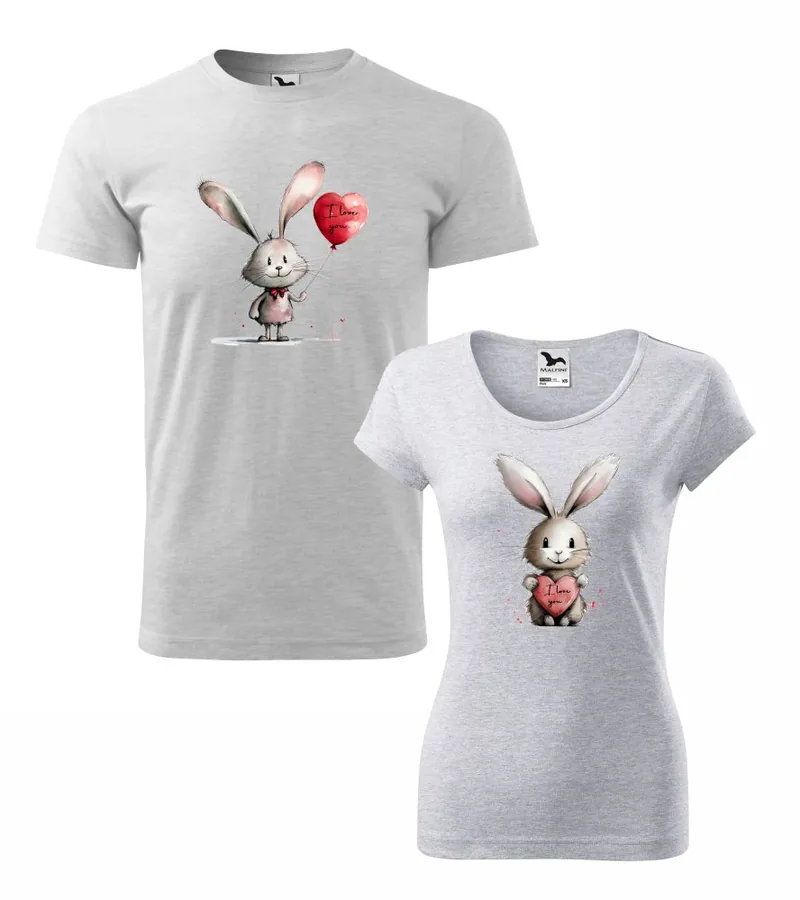 Tričká pre dvoch Love rabbit