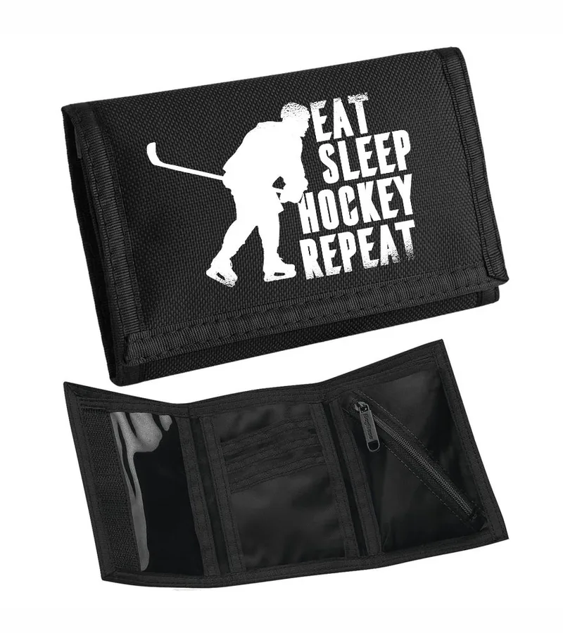 Peňaženka Eat sleep hockey repeat