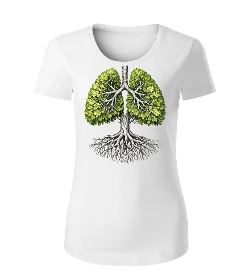 Dámske organické tričko Pľúca Zeme – Pre milovníčky prírody
