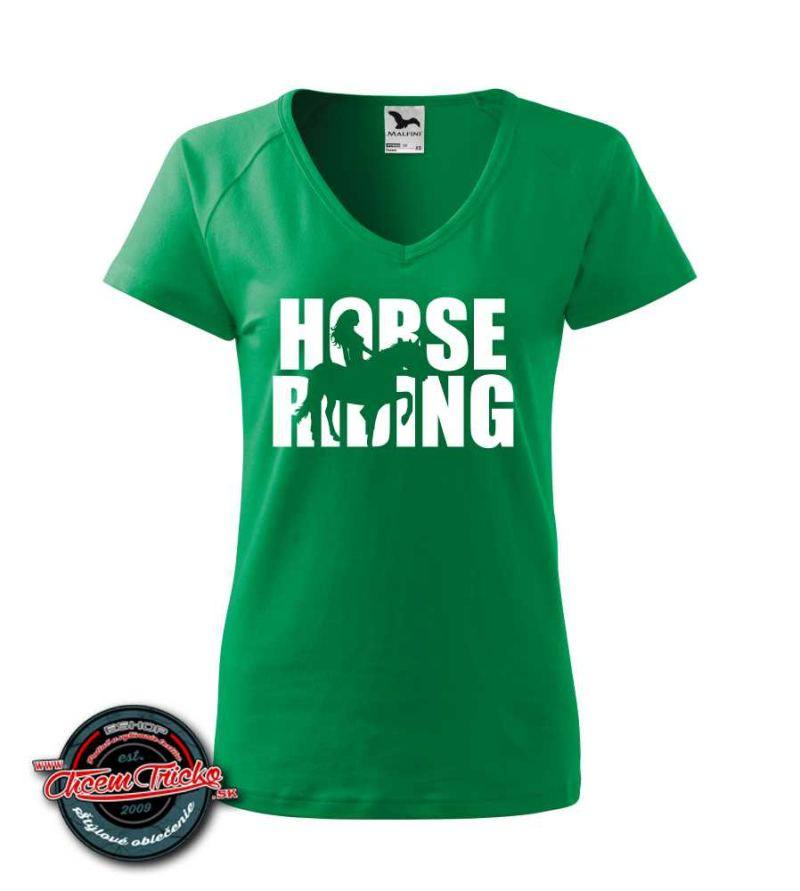 Dámske tričko s potlačou Ride horses