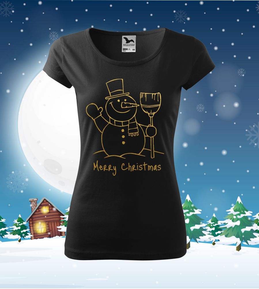Vianočné tričko snehuliak EN
