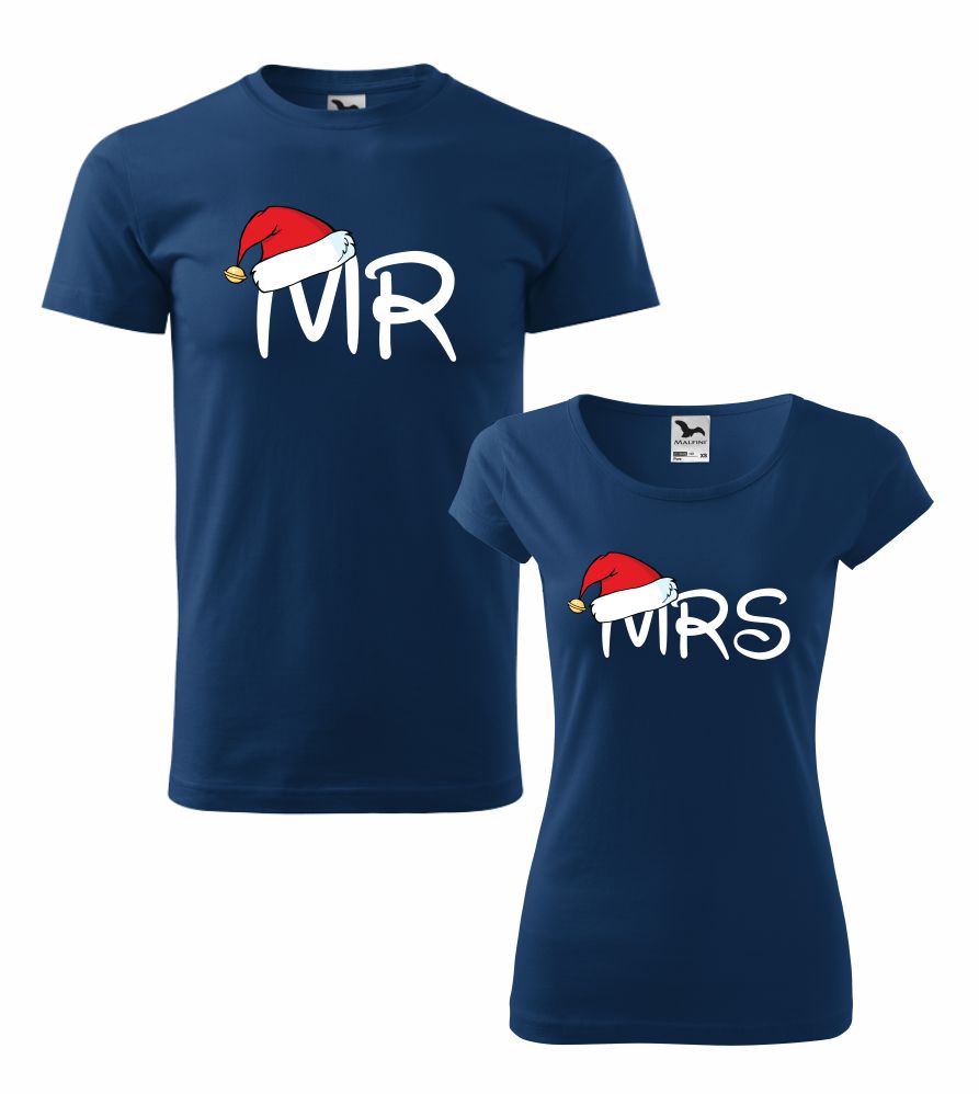 Vianočné tričká pre páry MR / MRS Christmas