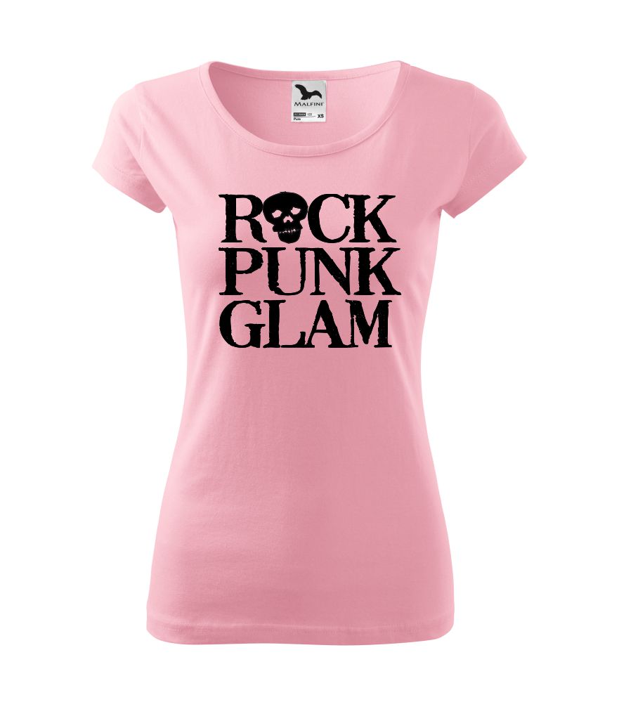 Dámske tričko s potlačou rock punk glam