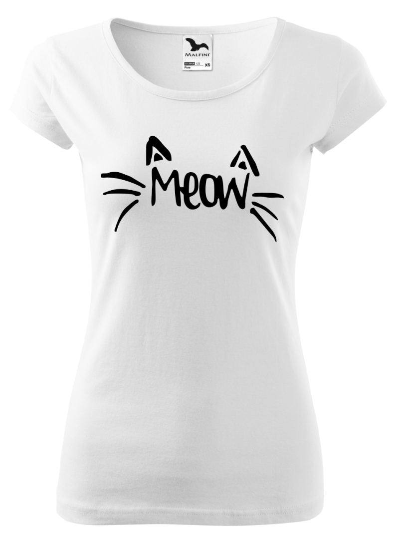 Dámske tričko s potlačou Meow