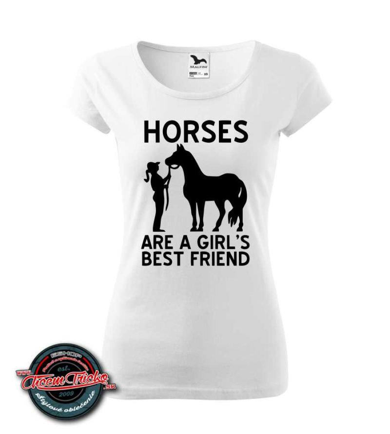 Dámske tričko s potlačou Horses