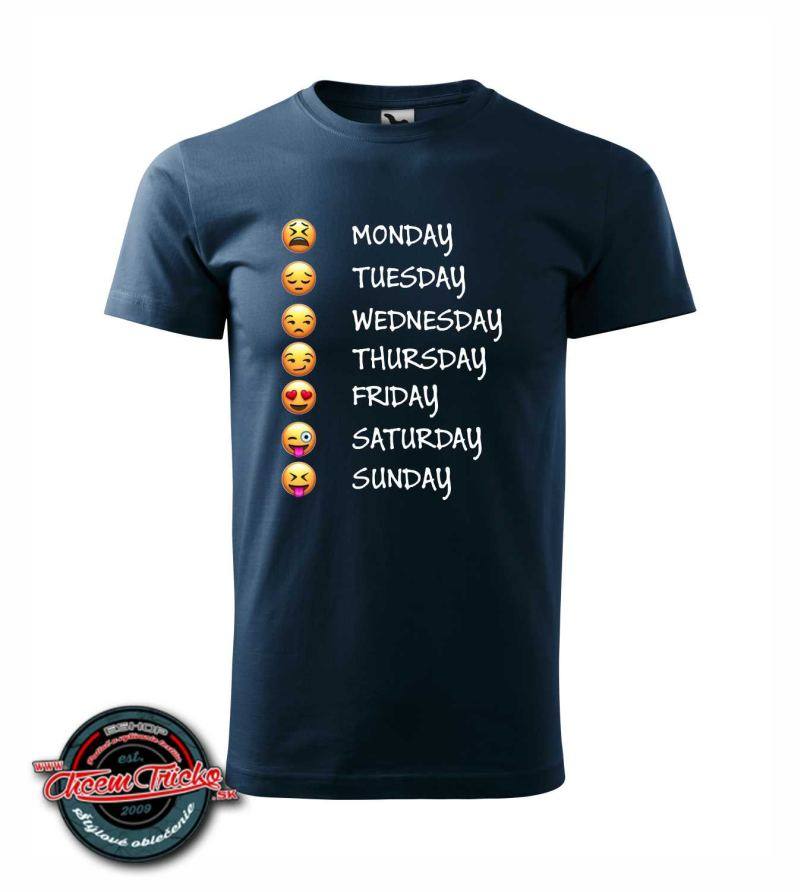 Dámske / pánske tričko s potlačou Emoji week