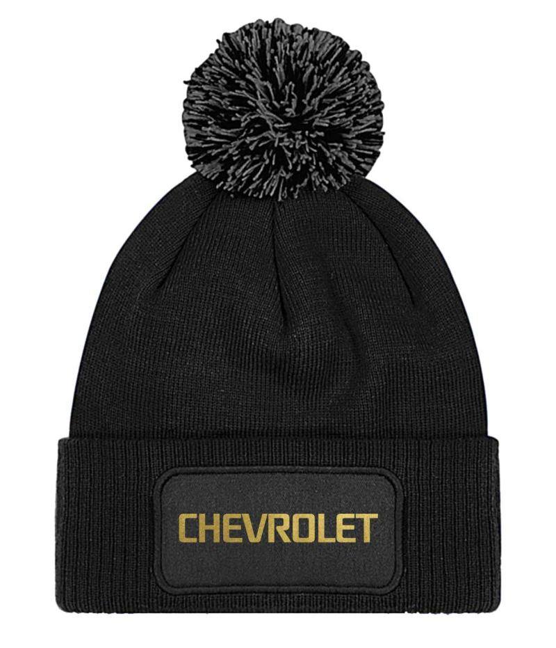 Zimná čiapka s motívom Chevrolet gold