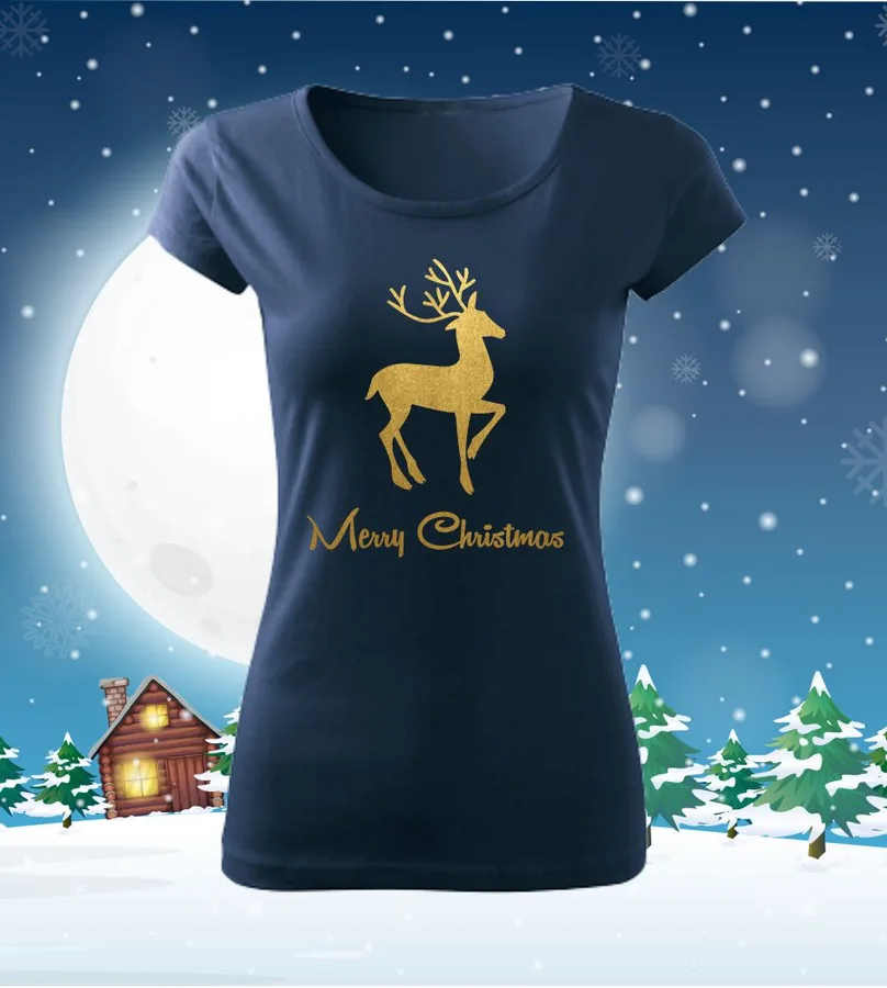 Dámske vianočné tričko Merry Christmas 3