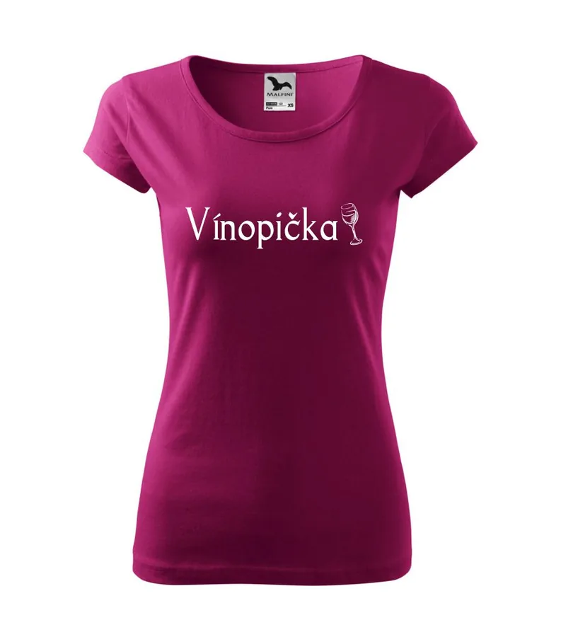 Dámske tričko s potlačou Vínopička