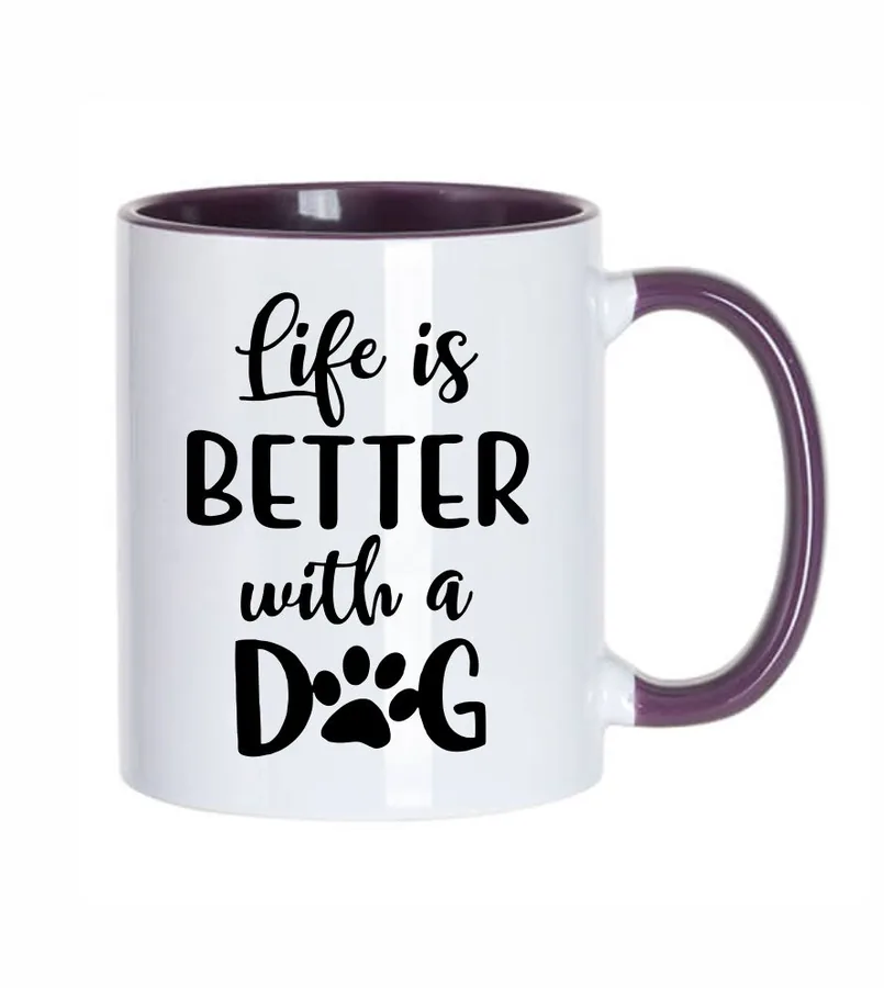 Hrnček Life is better with a dog