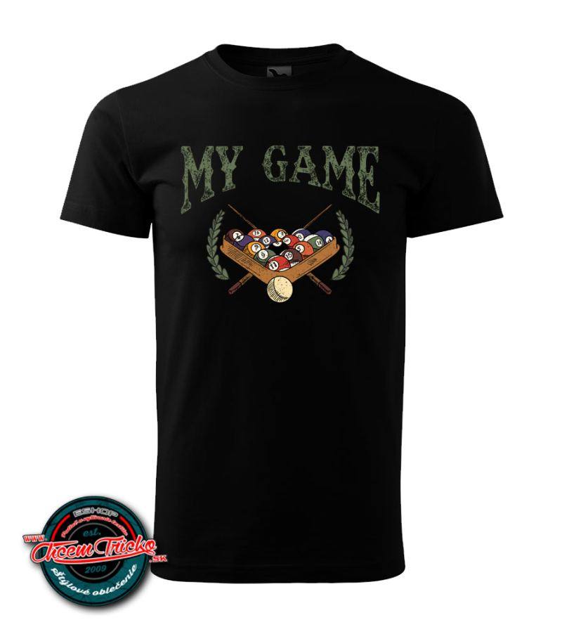 Pánske tričko My game - biliard