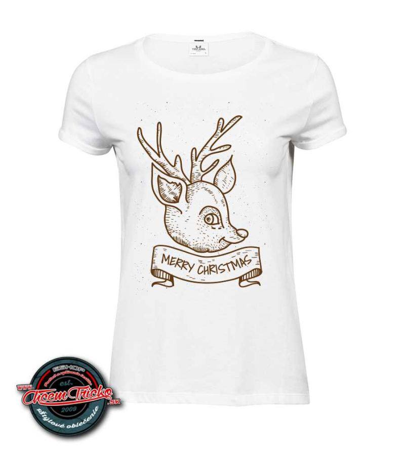 Vianočné tričko vintage deer