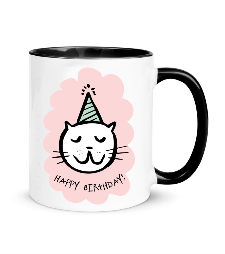 Hrnček Happy Birthday cat