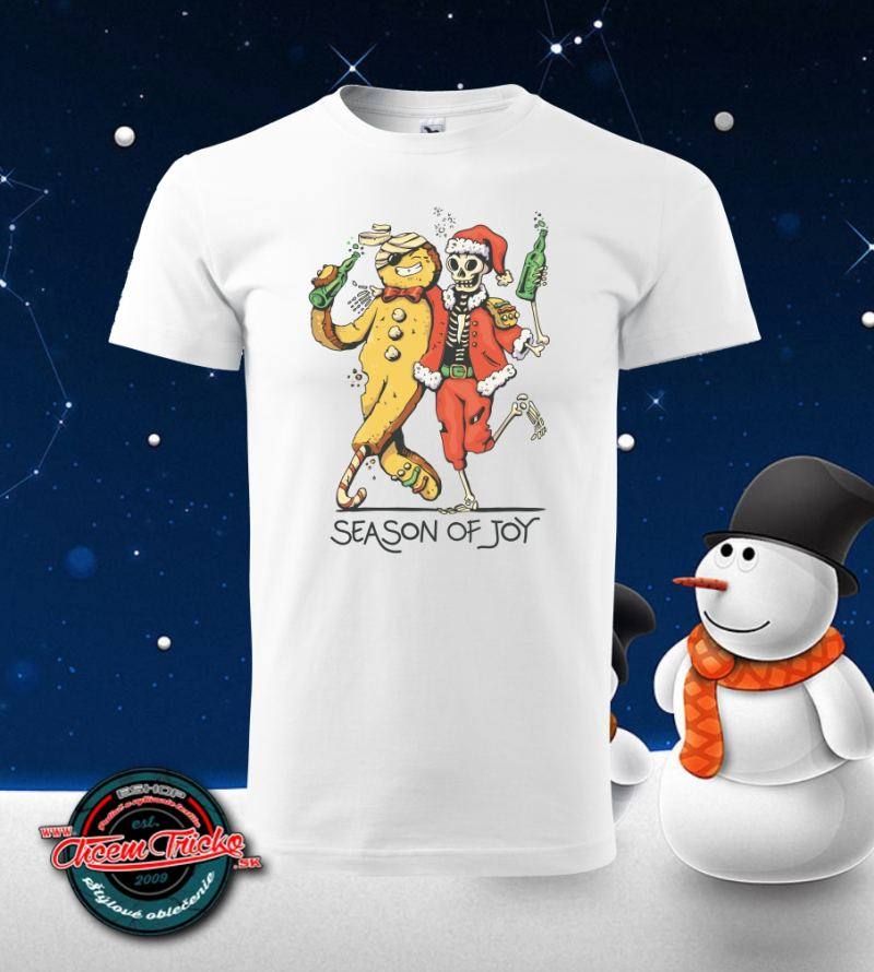 Tričko vianočné s potlačou Christmas Skeleton
