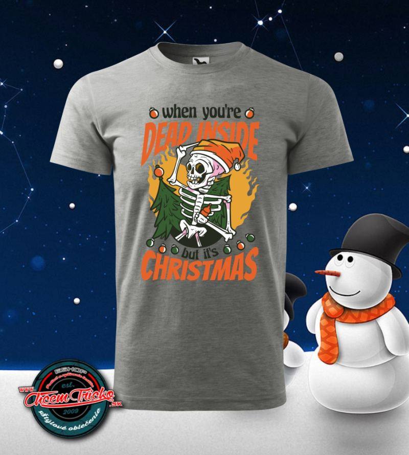 Tričko vianočné s potlačou Skeleton Christmas