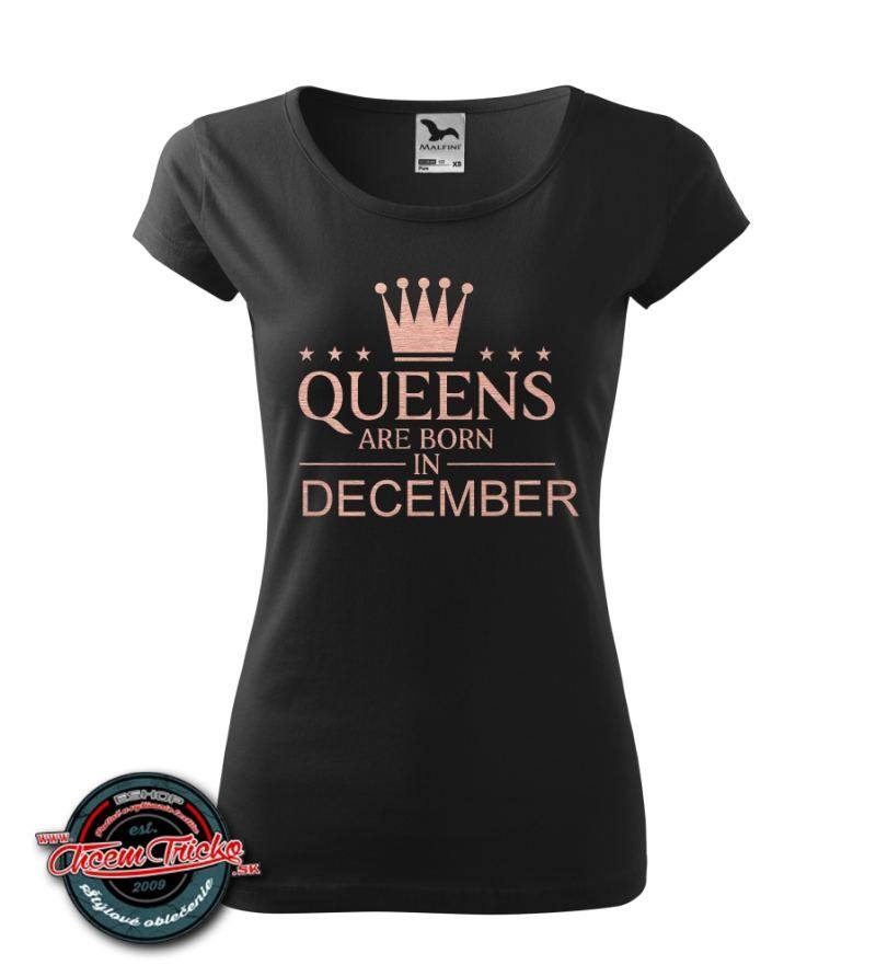 Dámske narodeninové tričko Queens are born...