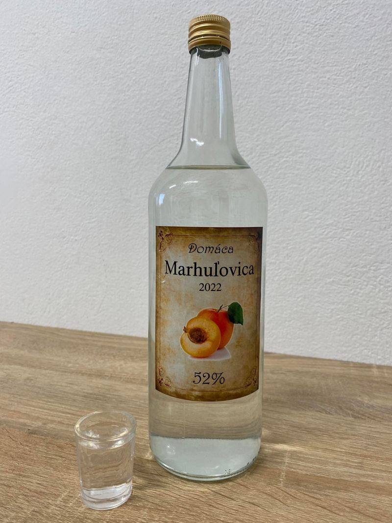 Etiketa / nálepka na fľašu Marhulovica
