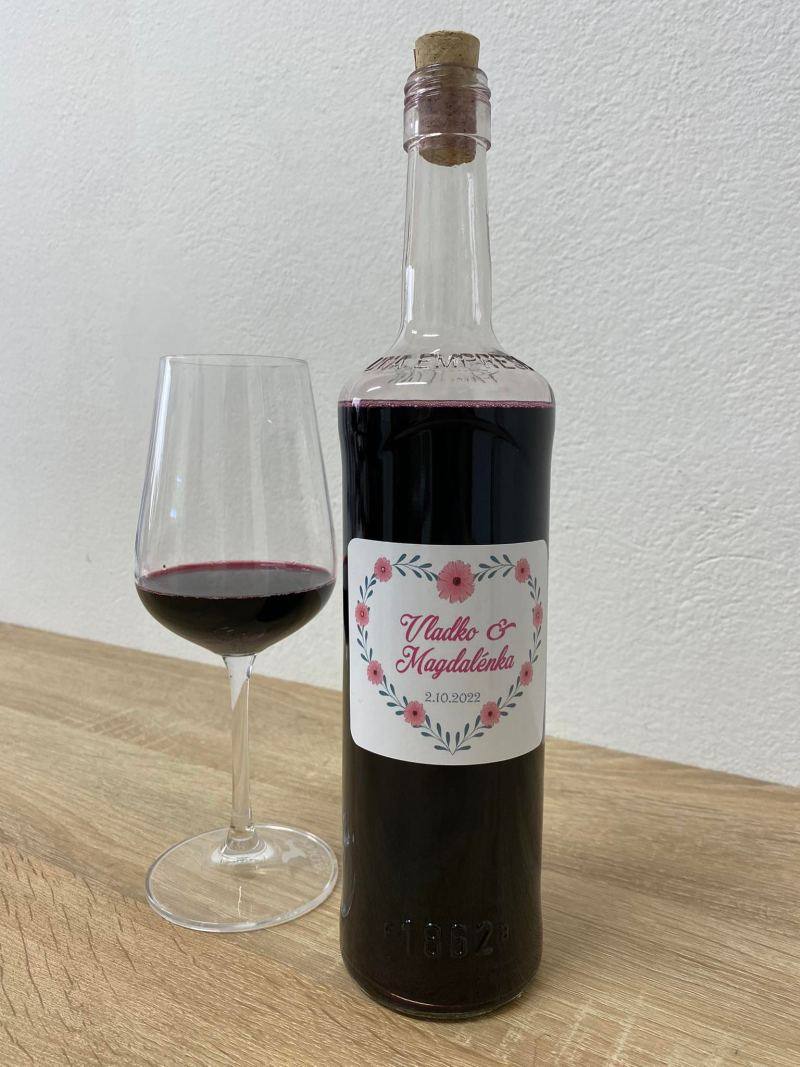 Etiketa / nálepka na fľašu Svadobné vínko 4