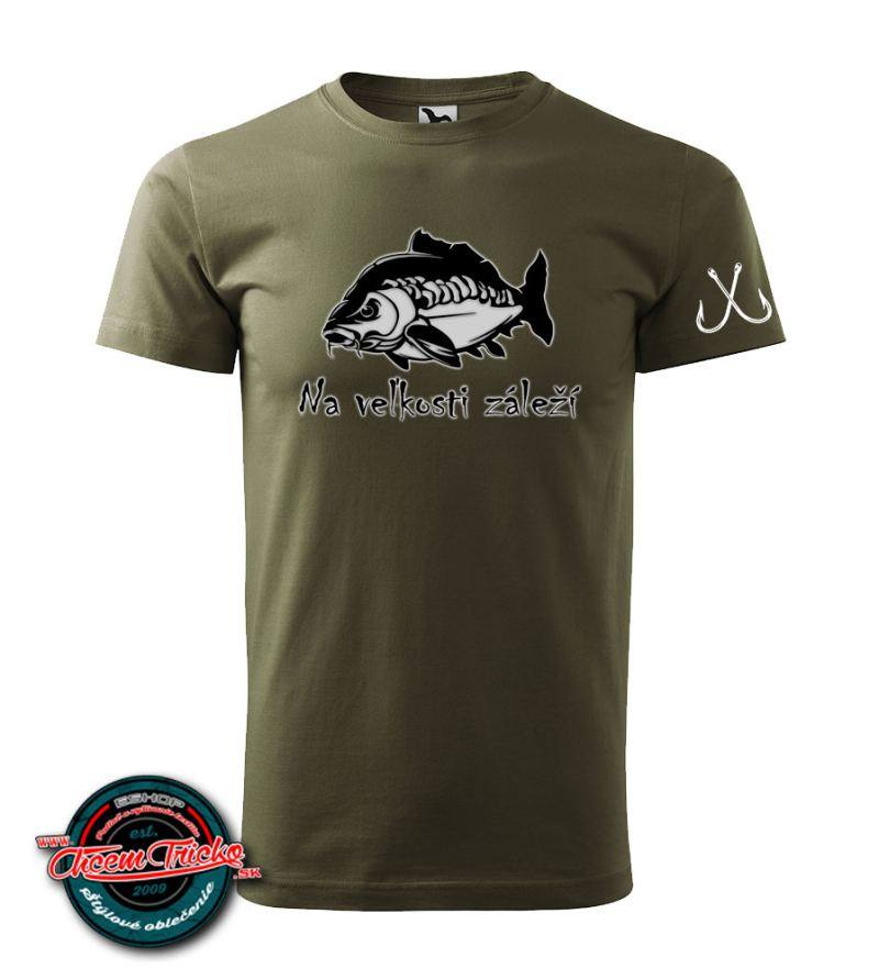 Rybárske tričko s potlačou Kapor - na veľkosti záleží