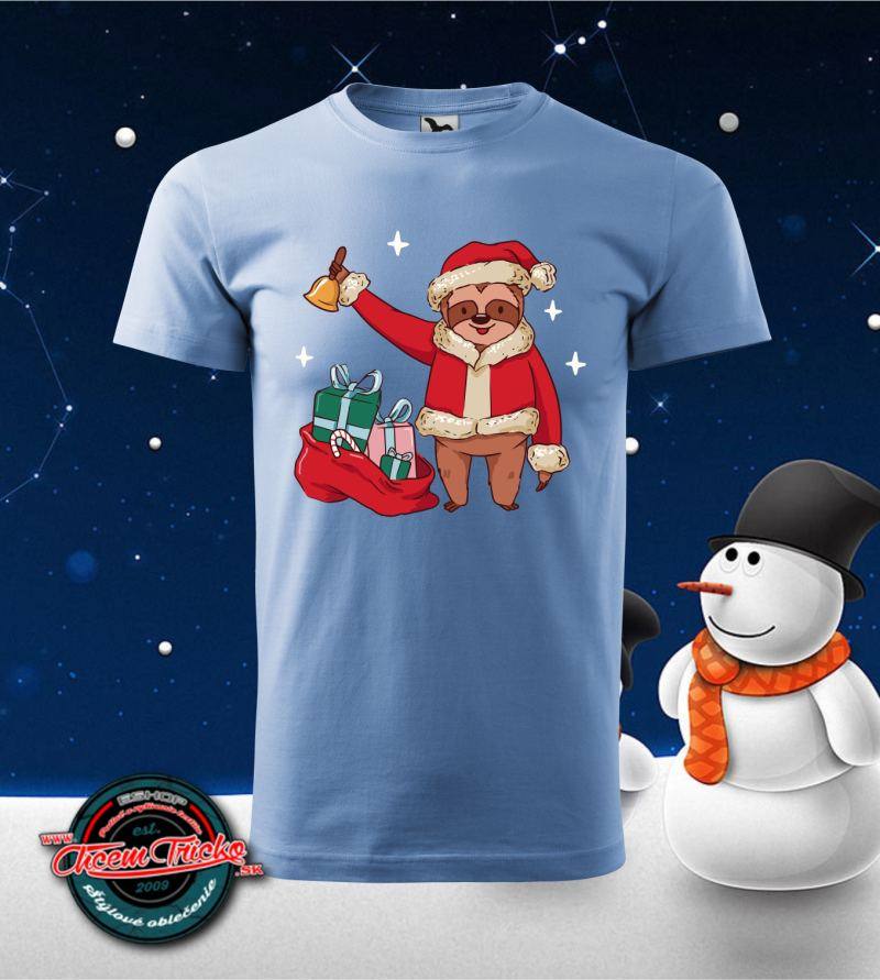 Tričko vianočné s potlačou Sloth christmas