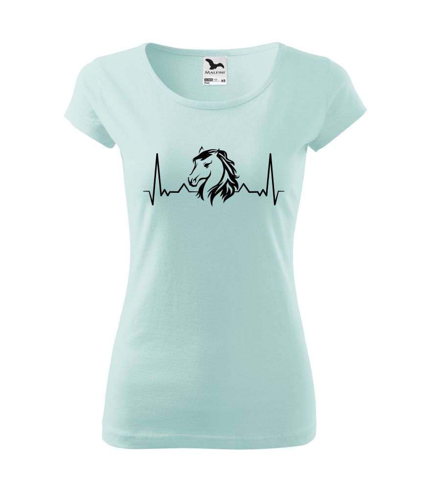 Dámske tričko s potlačou Horse EKG