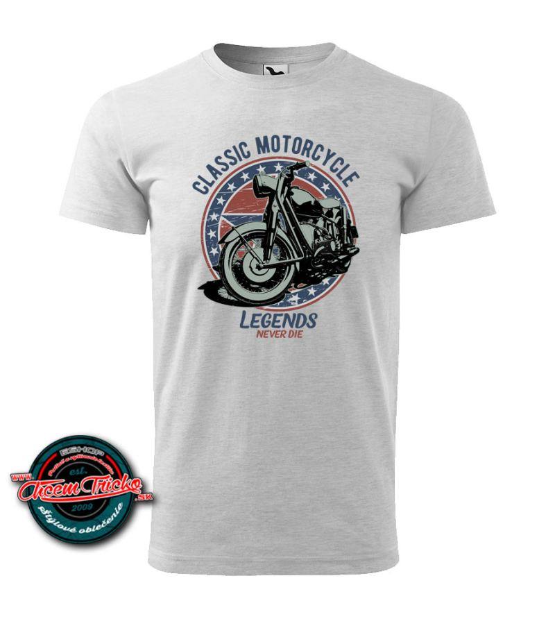 Motorkárske tričko Classic motorcycle legends