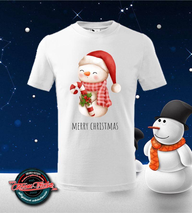 Detské vianočné tričko Snehuliak 1
