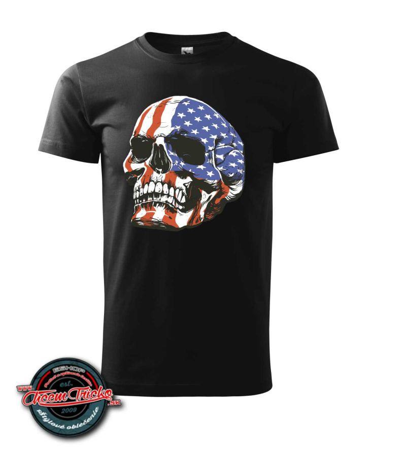 Tričko s motívom Skull  America