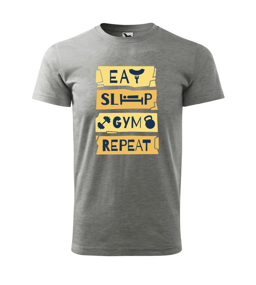 Tričko Eat Sleep Gym Repeat