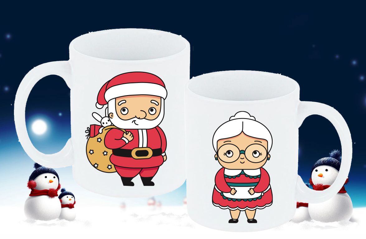 Hrnčeky Santa + Mrs.Claus