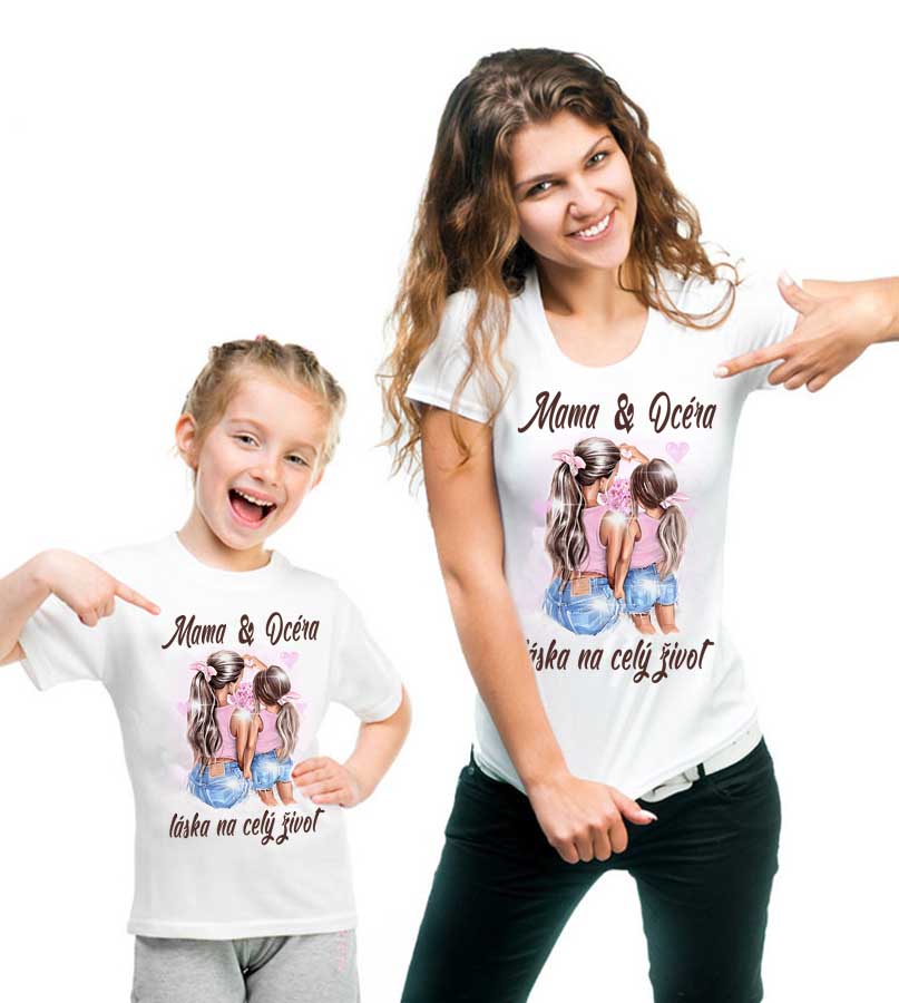 Set tričiek Mama a Dcéra - Láska na celý život