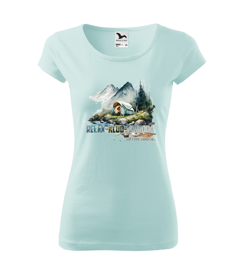 Dámske turistické tričko Relax-Kľud-Príroda