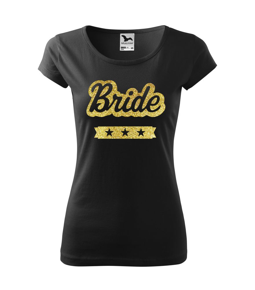 Tričko pre nevestu Bride gold