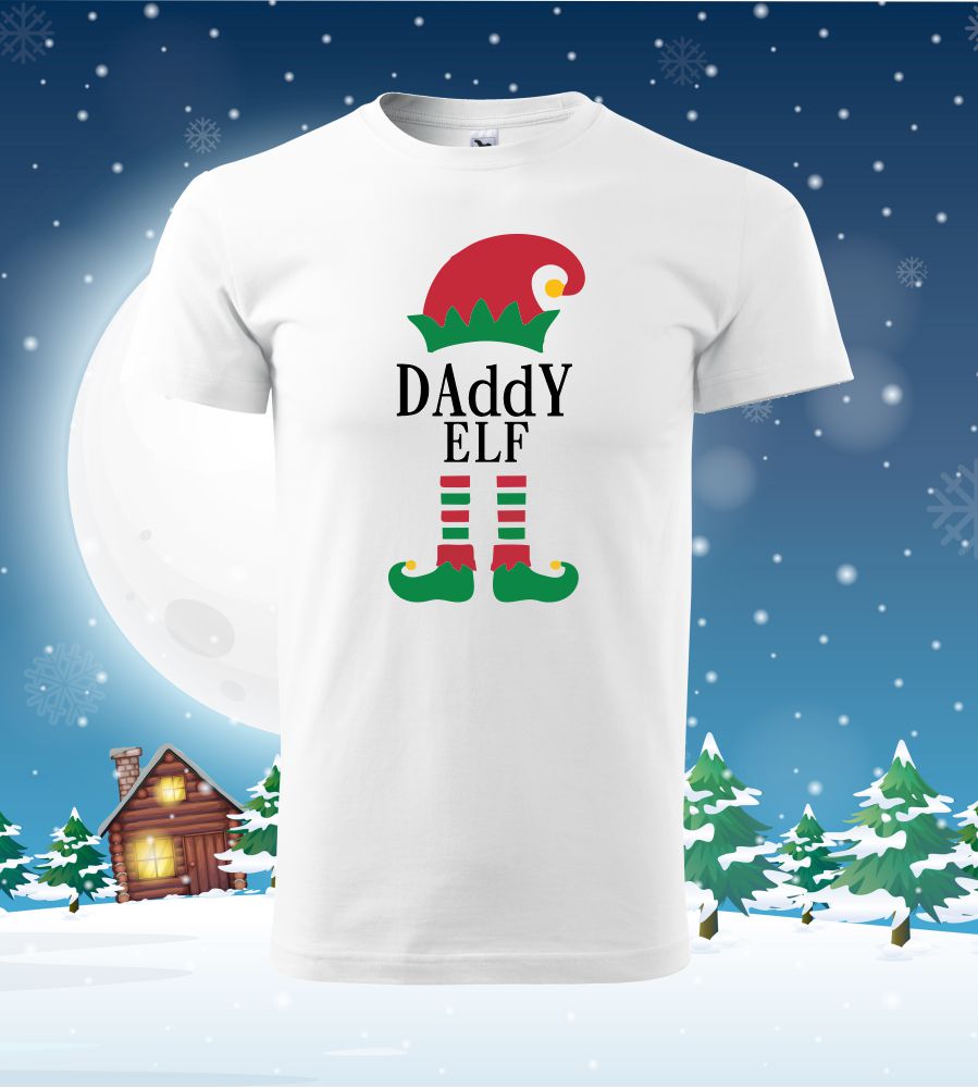 Tričko vianočné s potlačou Daddy elf