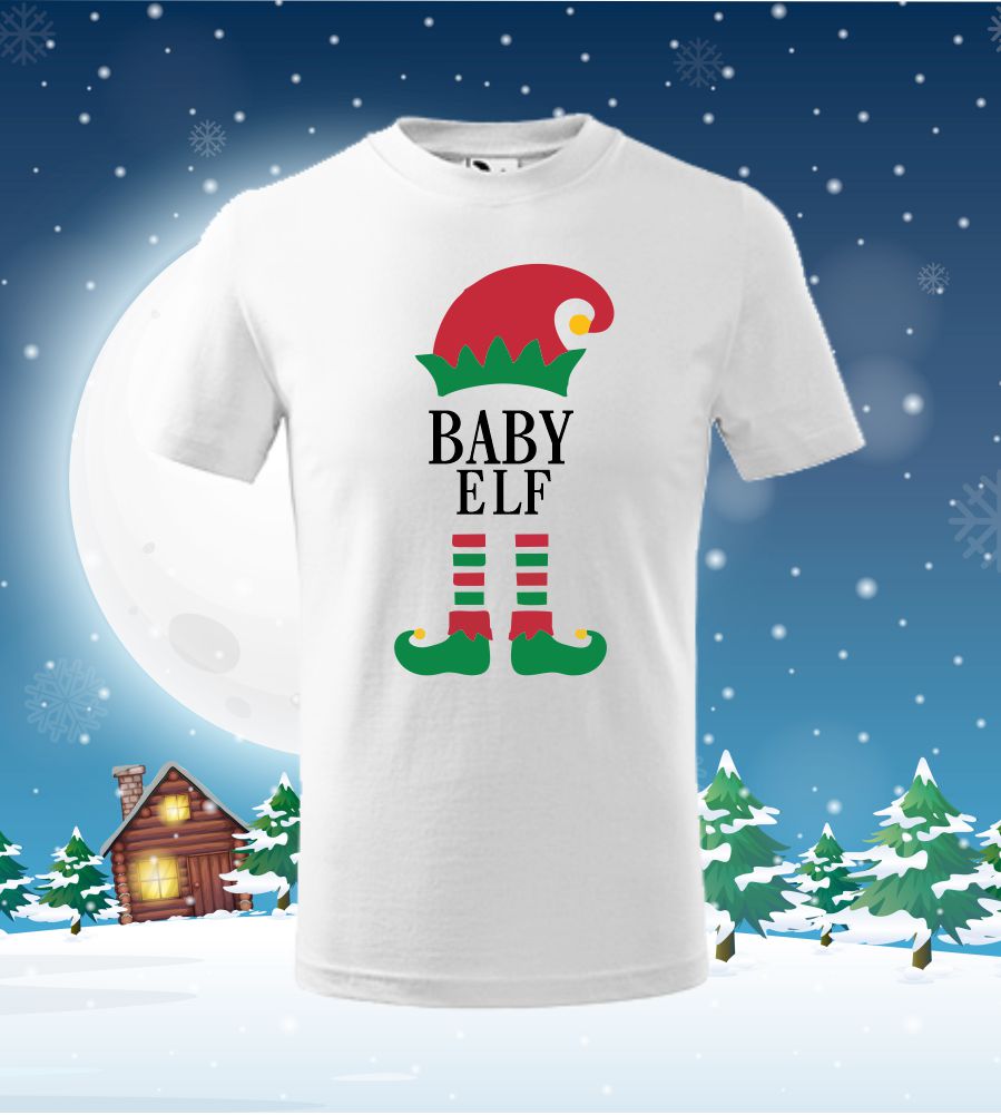 Tričko vianočné s potlačou Baby elf
