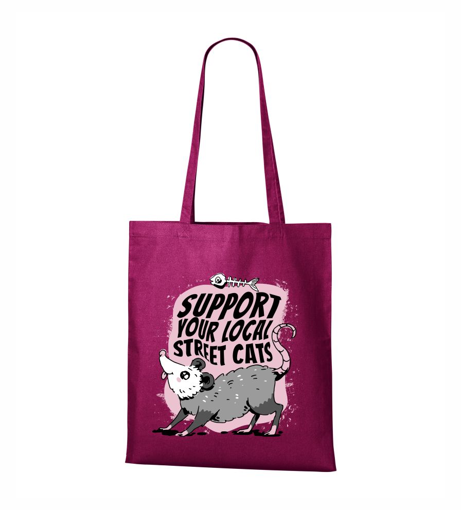 Taška Tote opossum support your local cats