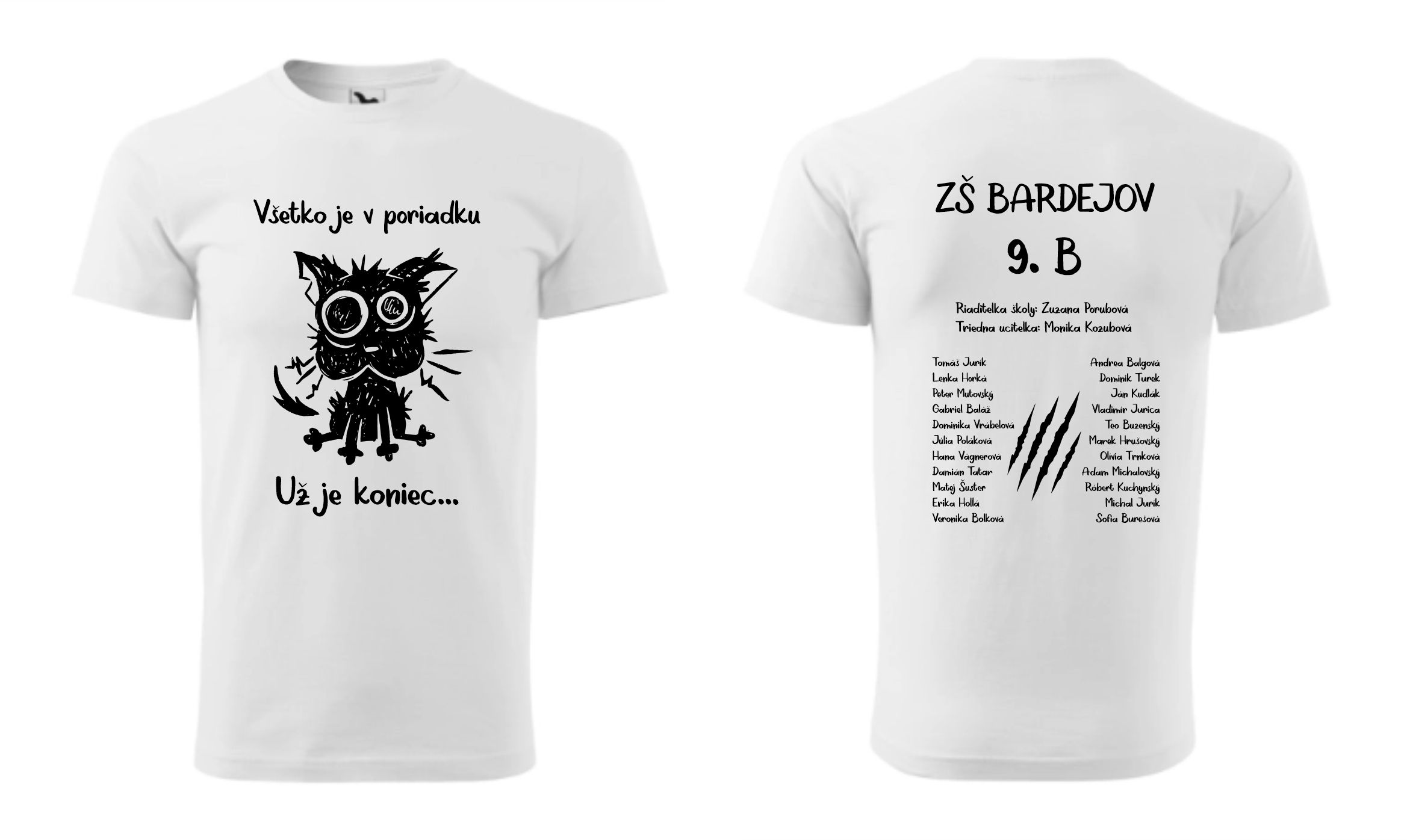 Absolventské tričko s motívom Black cat