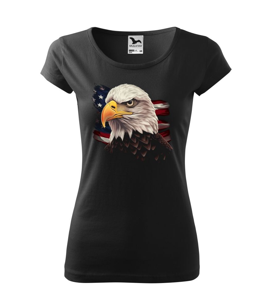 Dámske / pánske tričko s potlačou USA flag eagle