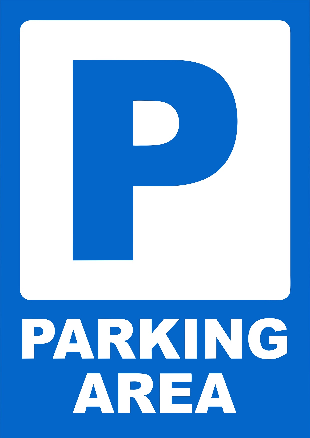 Samolepka / tabuľka Parking area