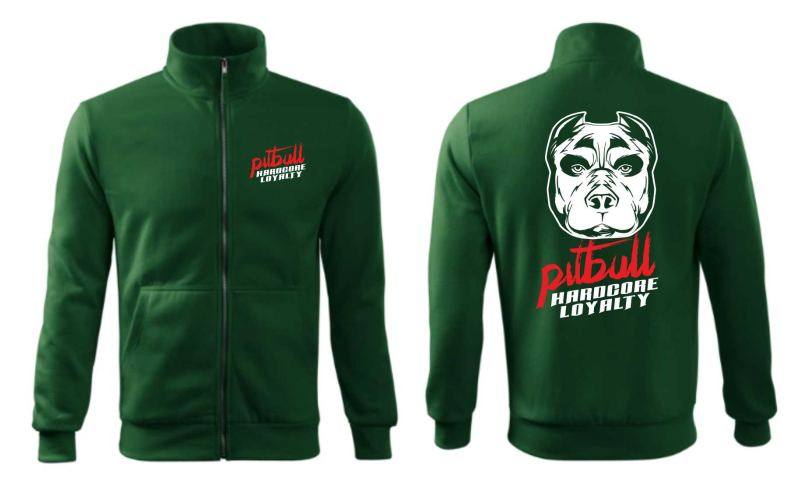 Zipsová mikina s potlačou Pitbull Hardcore loyalty