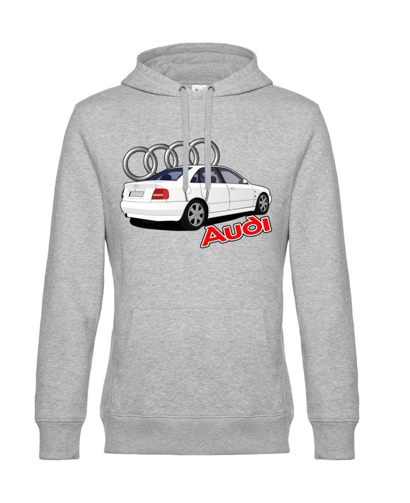 Kapucová mikina s potlačou Audi A4