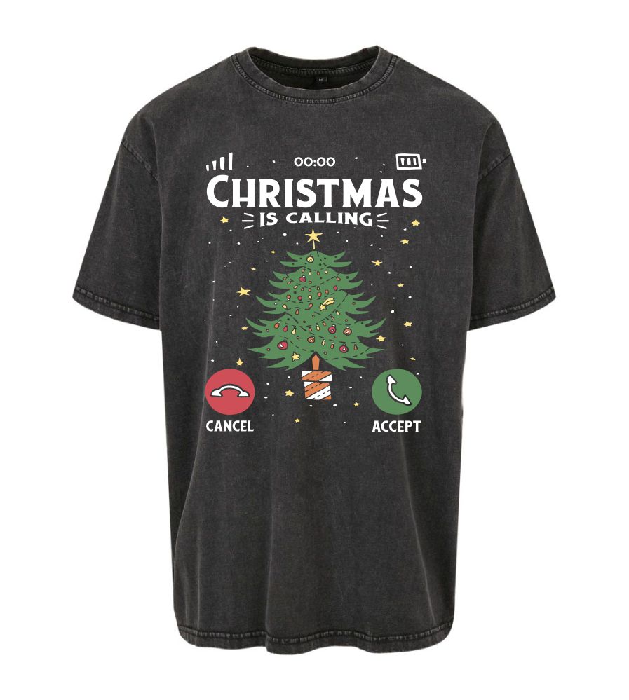 Unisex tričko oversize Christmas is calling