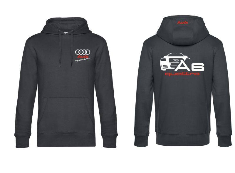 Kapucňová mikina s potlačou Audi A6