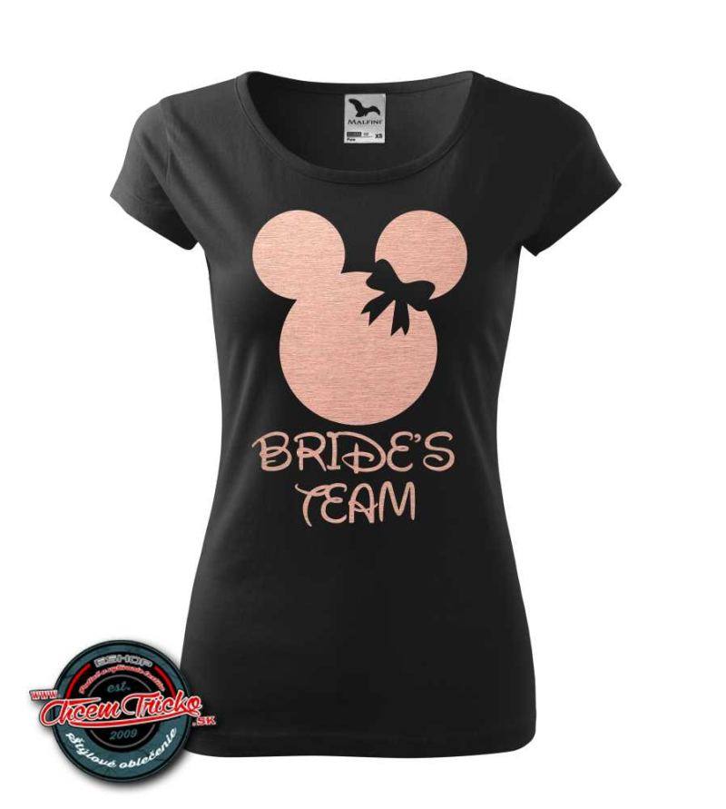 Dámske tričko Bride's team mickey