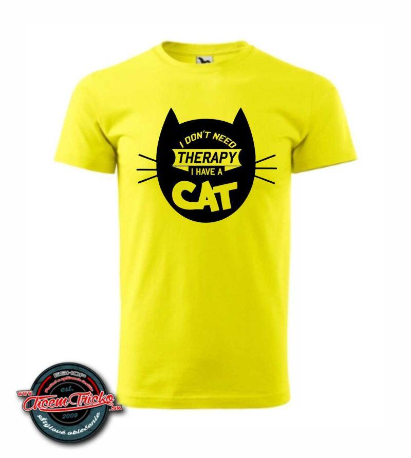 Dámske / pánske tričko s potlačou Cat Therapy