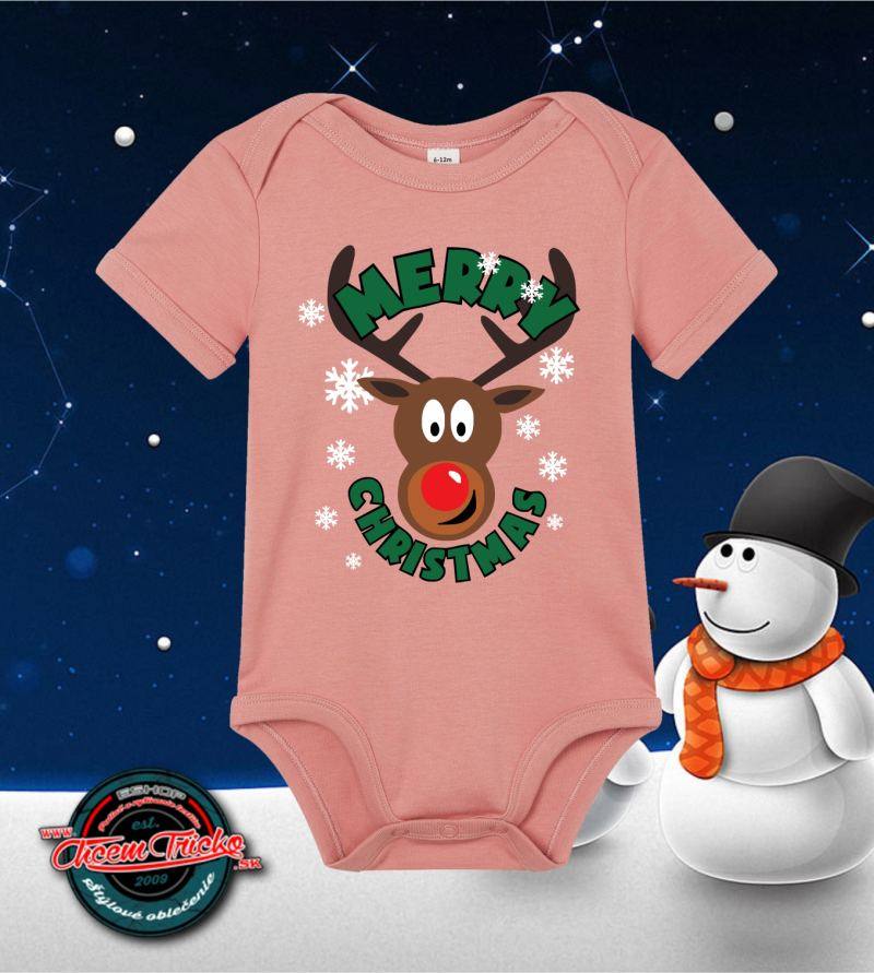 Detské body Merry Christmas sobík