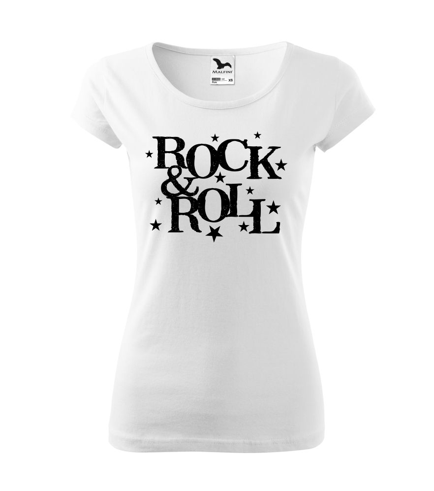 Dámske tričko s potlačou RockNRoll