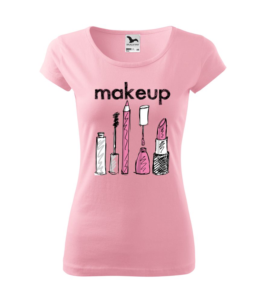 Dámske tričko s potlačou Makeup