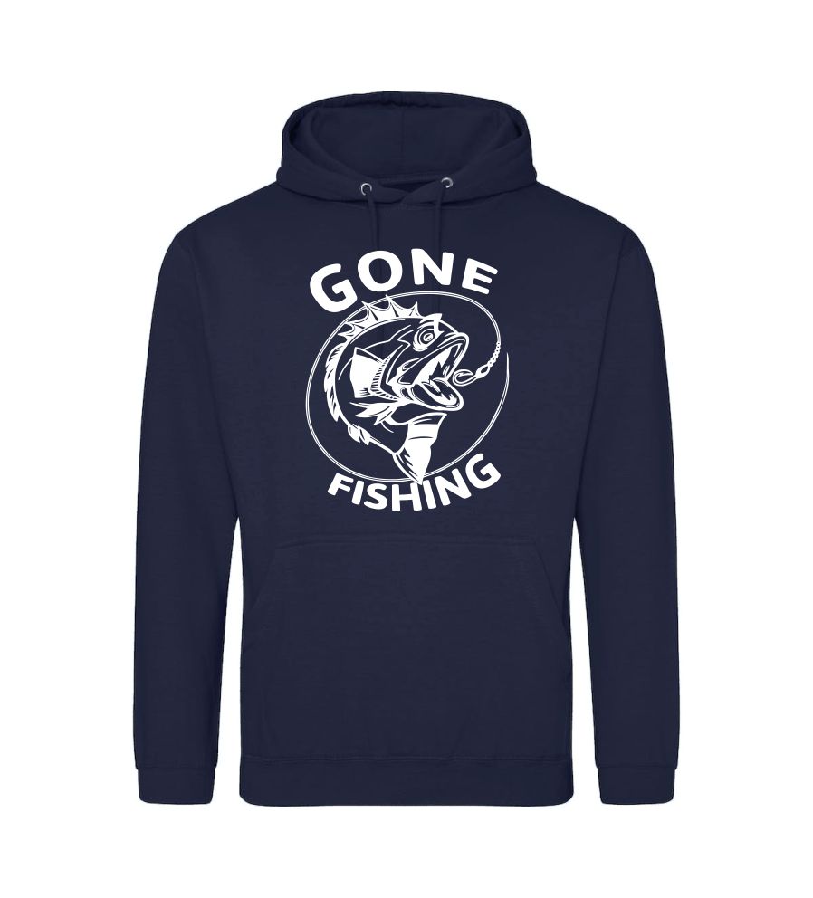Mikina s kapucou Gone fishing