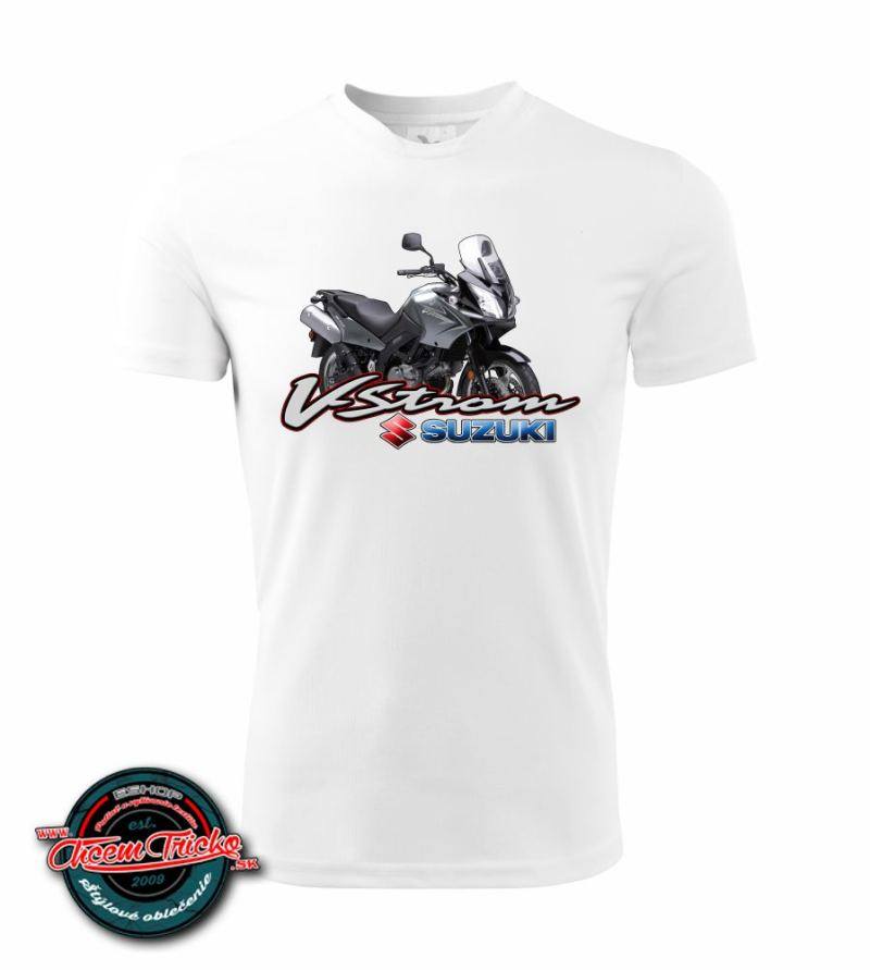 Funkčné Cool-DRY moto tričko s potlačou Suzuki V-strom